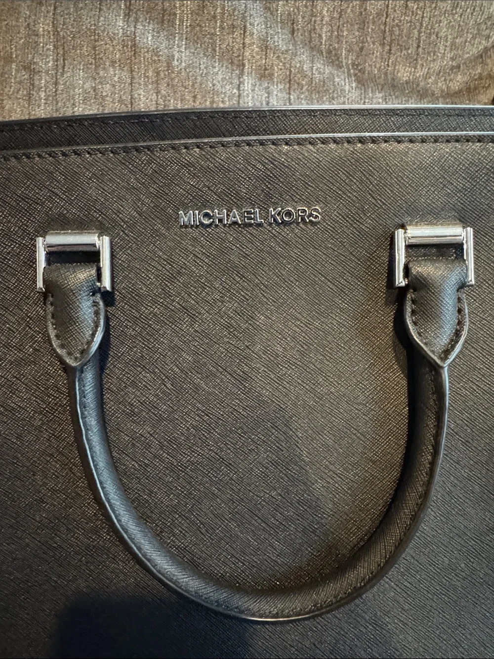 Michael Kors Black Saffiano Satchel Tote